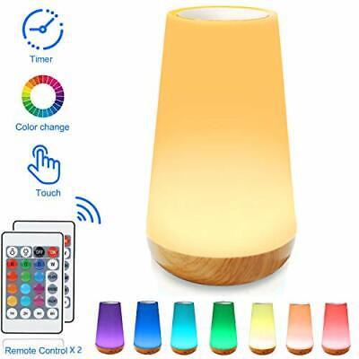 Mini Lampe de Chevet Multicolore à 360° Taipow Veilleuse Lampe Nuit Rechargeable avec Toucher Luminosité Ajustable Télécommande 