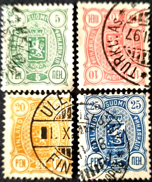 FINLAND 1889 Old Used Stamps as Per Photos