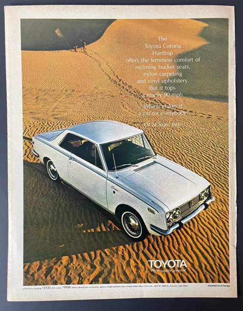 1969 Toyota Corona Hardtop Automobile - Vintage Car Ad