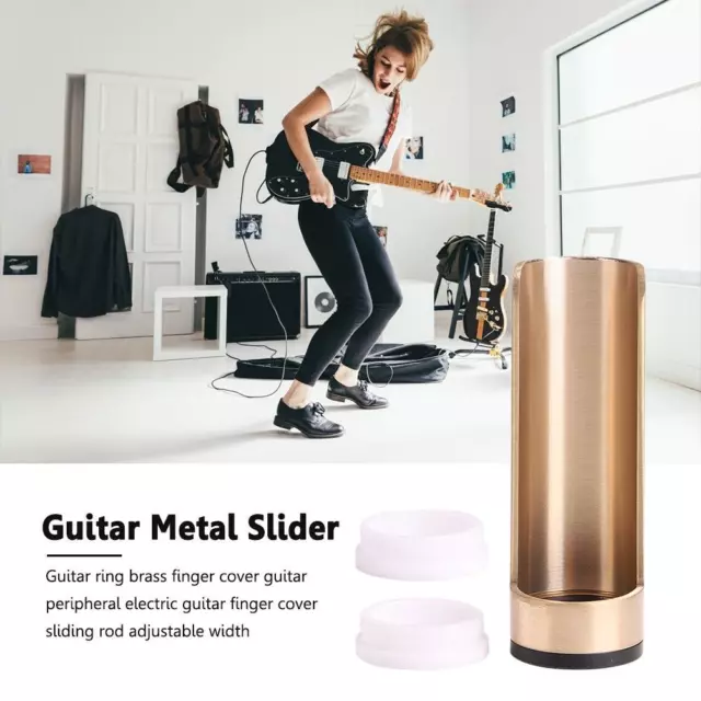 Guitar Slide Bar Metal Finger Smooth Slides for Guitar Ukulele String Instrument