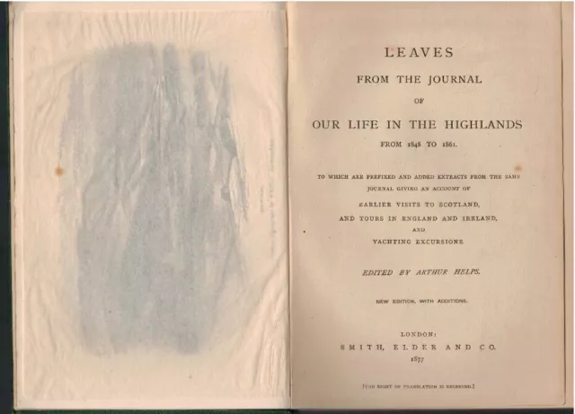 Leaves from the journal of our life in the highlands from 1848 t