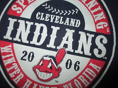 Cleveland Indians Molla Allenamento T-Shirt Vintage 00s Chief Wahoo Large