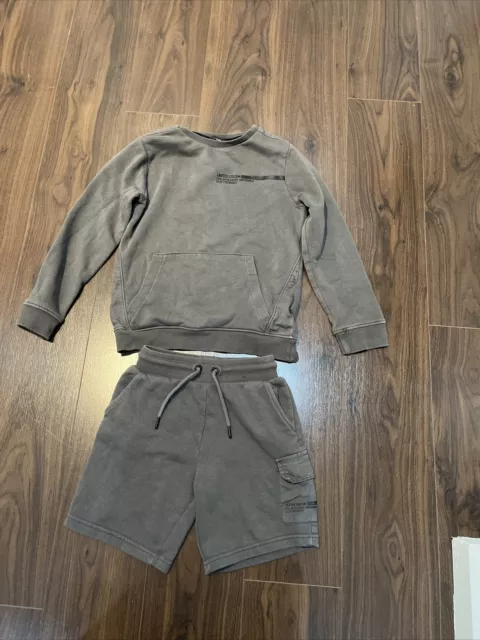 Boys George Grey Shorts/jumper Outfit. Age 6-7 Years. VGC