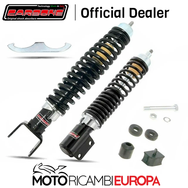 Kit Tuning Sport Ammortizzatori Vespa Px 125 150 200 Regolabili Carbone Nero