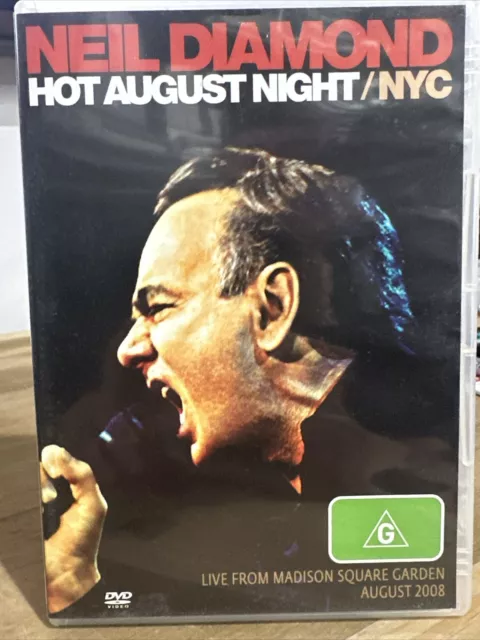 Neil Diamond: Hot August Night/NYC (DVD, 2009) With Booklet Region 0 Live Record