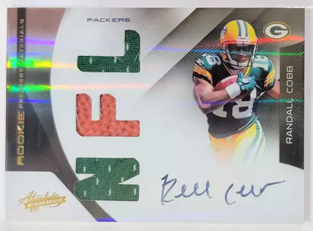 2011 Panini Absolute Rookie Premiere Materials NFL Signatures #234 Randall Cobb