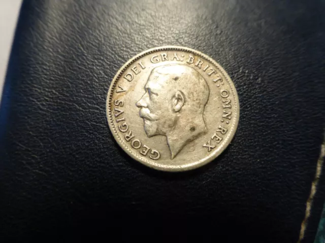George V 1918 silver sixpence