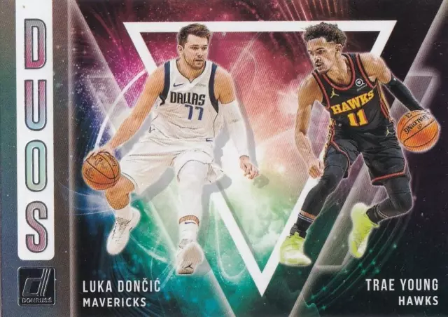 2021-22 Panini Donruss NBA Basketball No. 2 Luka Doncic Trae Young Duos