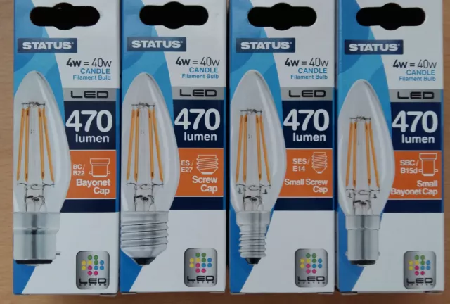 LED Candle Clear Filament Light Bulb 2w/4w BC B22 ES E27 SES E14 SBC Bulbs Cheap