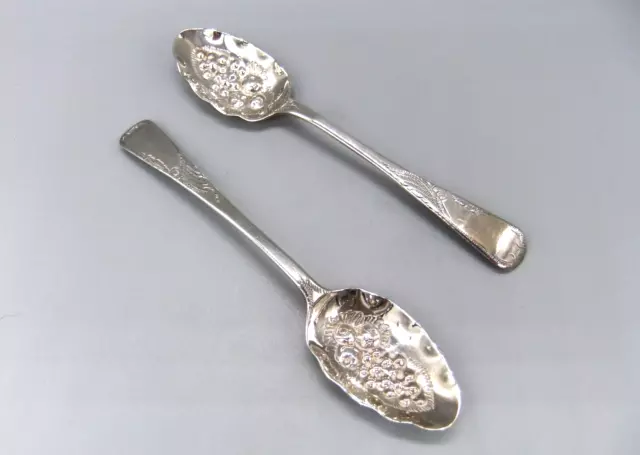 Pair William IV Sterling Silver Berry Spoons, London 1835