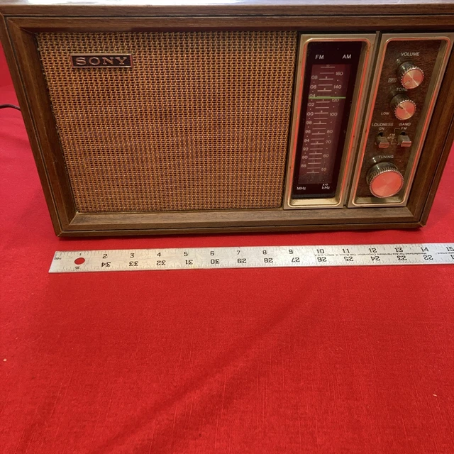 VINTAGE SONY TFM-9450W Tested AM/FM 2-Band Tabletop Transistor Radio ...