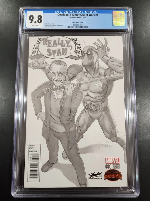 Deadpool's Secret Secret Wars #1 CGC 9.8; Greg Horn Sketch Variant, 2015 Marvel