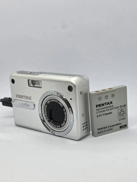 PENTAX OPTIO S5Z 5.0MP Compact Digital Camera Silver - TESTED +