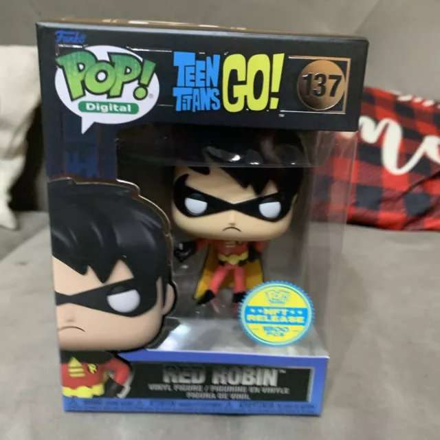 Funko POP! Digital Teen Titans Go Red Robin #137 Legendary LE 1775 In Hand