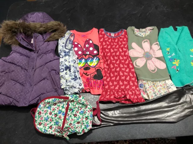 Carino pacchetto di vestiti per ragazze età 4-5 anni include: NEXT, abito paillettes Zunie + 7