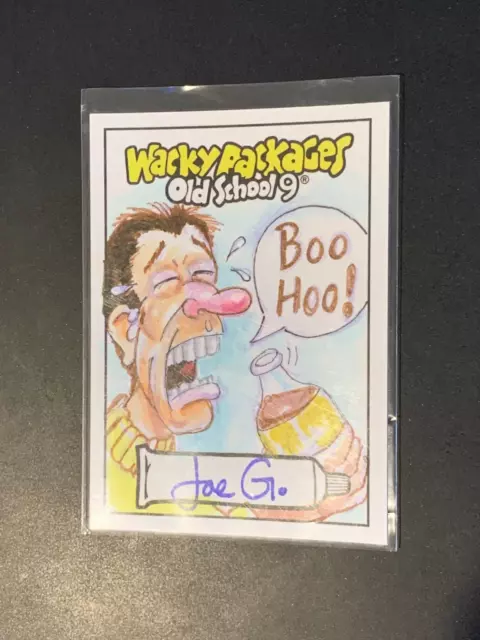 Tarjeta de boceto Hoo Joe Grossberg 2019 Topps Wacky Packages OLDS9 Old School 9 Boo Hoo