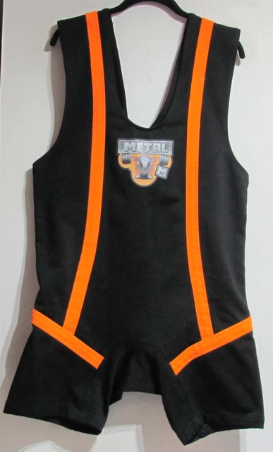 METAL "M" Series Single-Ply Squat Suit 50 Black w/Orange Trim (Only Used 1X)