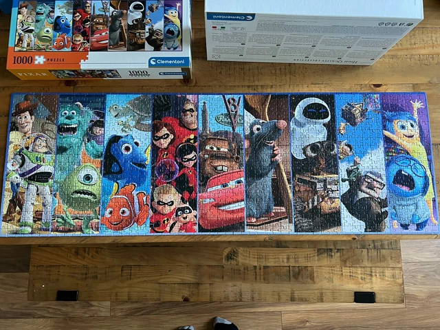 DISNEY PIXAR PANORAMA – Clementoni 1000 piece jigsaw puzzle Complete £6 ...