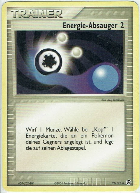 Pokemon Trading Card Flamme Rouge & Feuille Verte Numéro 89/112 Energie-Absauger