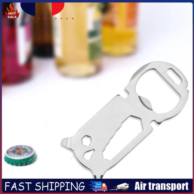 Porte-clés Multifonction OFKPO - Décapsuleur LED Ouvre-Bouteilles