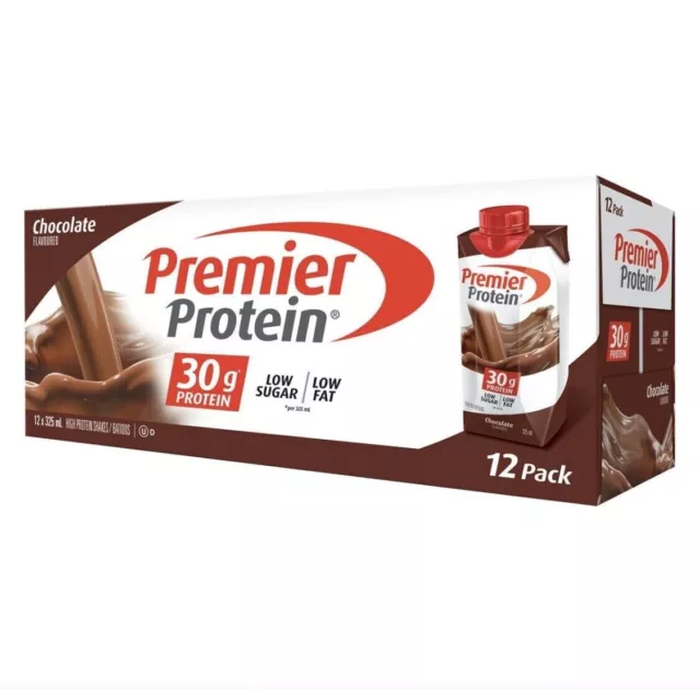 Premier Protein Schokolade Geschmack Getränk Shakes | Zucker- & fettarme Packung 12x325ml