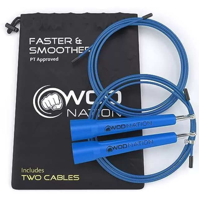 Adjustable Speed Jump Rope For Men, Women & Children (Blue)