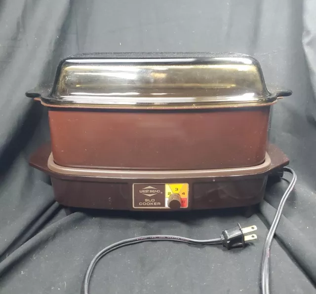 Vintage Westbend Slo Cooker/Griddle  Qt. Tested Works Chocolate Brown