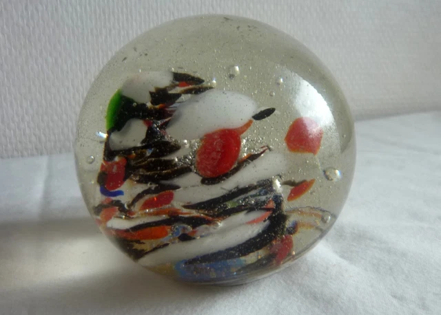 ANCIENNE MAGNIFIQUE PAIRE de vases en verre soufflé irisé de Murano