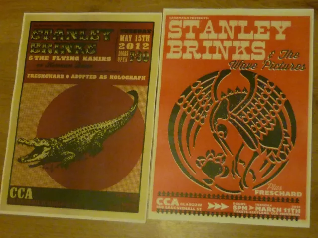 Stanley Brinks — Collection of 2 Scottish tour Glasgow show concert gig posters.