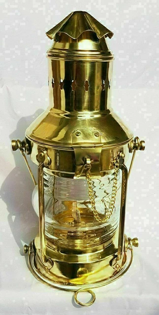 10 '' Messing Öllampe Maritime Schiffslaterne - Boot Lichtlampe Nautische...