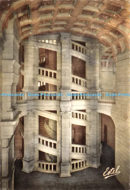 D021879 Le Chateau de Chambord. Loir et Cher. Le grand escalier a double revolut