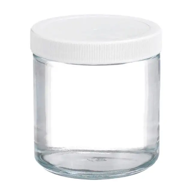 WHEATON W216906 Glass Jar,16 oz,PK12