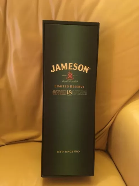 Jameson Whiskey Limited Reserve EMPTY BOX Irish Whiskey 18 Year Limited Reserve