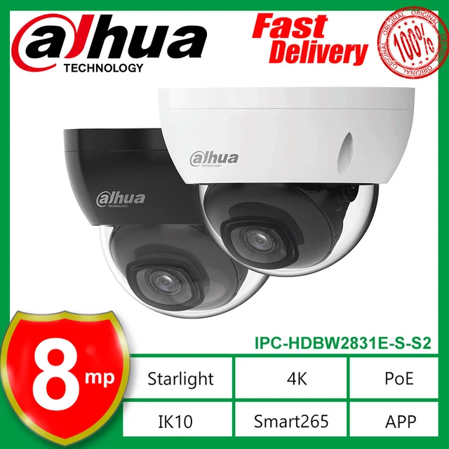 Original Dahua IPC HFW2831S S S2 8MP Lite IR POE H265 CCTV Fixed focal