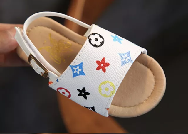 Sandales haute couture bout ouvert pour tout-petit fille avec boucle sans dérapage fond 1-3 ans 2