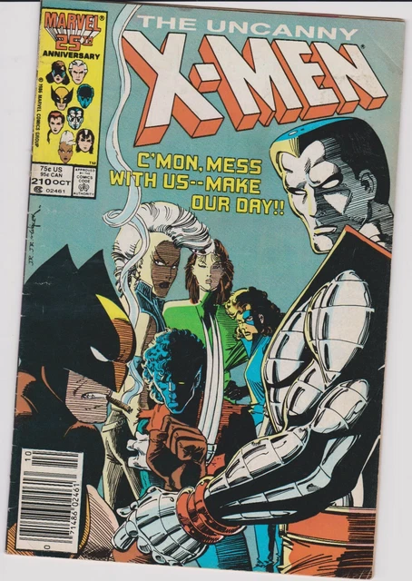 Uncanny X-Men #210 Newsstand see scan