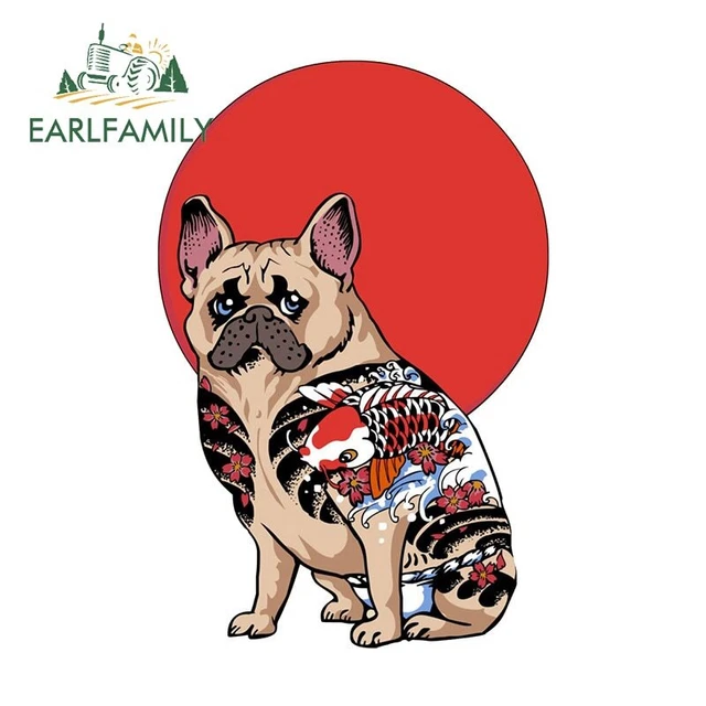 EARLFAMILY 5.1"French Bulldog Animal Car Sticker Car Accessories DIY Decal Vinyl