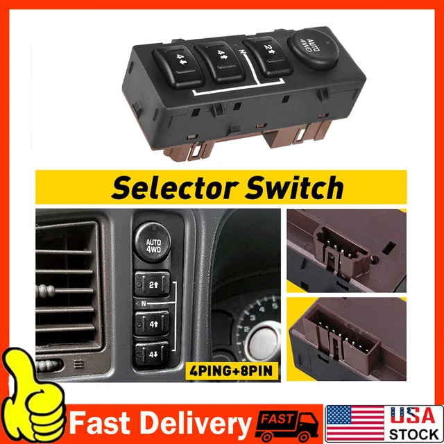 DASH MOUNTED TRANSFER Case Shift Selector Switch for Chevy GMC Cadillac