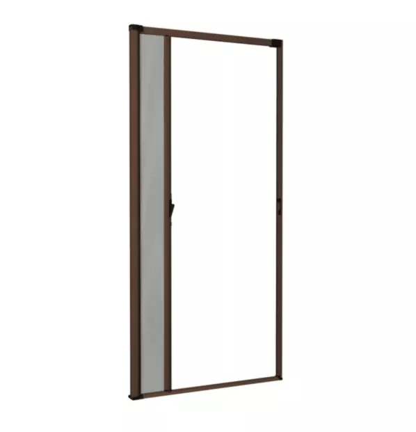 Zanzariera Rullo Laterale Porta Finestra Riducibile Frizione 115X230 Marrone 982