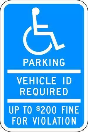 Lyle Hc-Mn01-12Ha Ada Handicapped Parking Sign,18" X 12, Hc-Mn01-12Ha