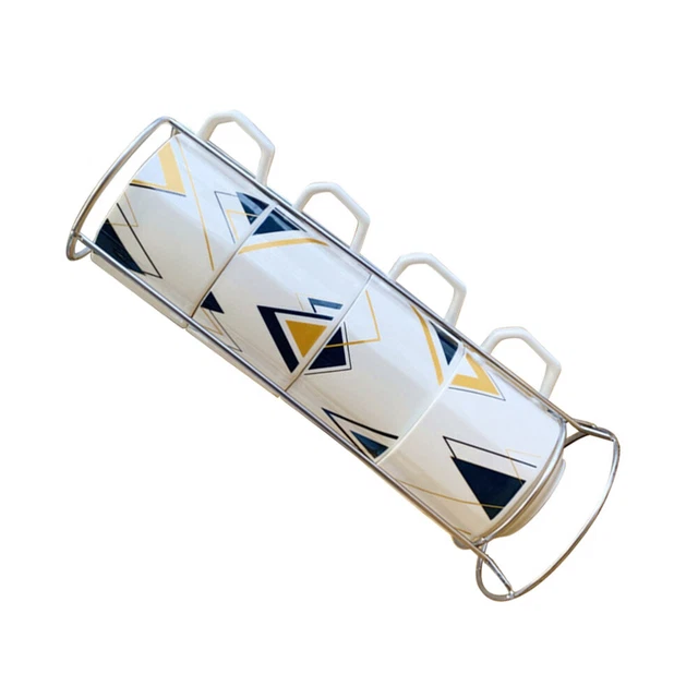1 Satz Multipurpose-Wasser-Tasse Wasser Trinkbecher Kaffeetasse mit Rack