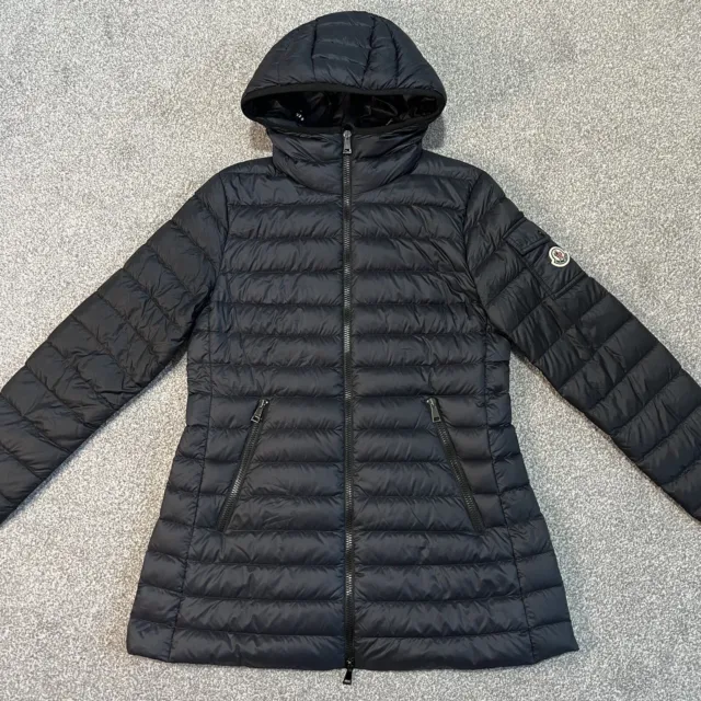 Women’s Moncler Ments Navy Puffer Jacket Size 3 UK10 100% Authentic
