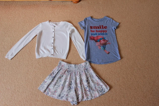 Girls Next Clothing Bundle (Cardigan, T Shirt & Shorts) Aged 8 Years
