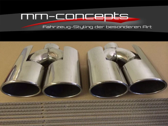 Endrohr Anschweißendrohr SET 2x 92x157mm Seitlich Abgeschrägt Links/re