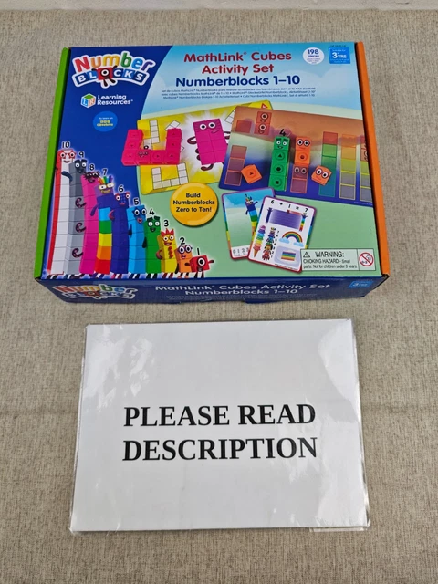 LEARNING RESOURCES MATHLINK Cubes Numberblocks 1-10 Activity Set, Early ...