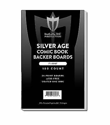 300 Max Pro Silver Age Comic Book Acid Free Backing Boards archival white backer