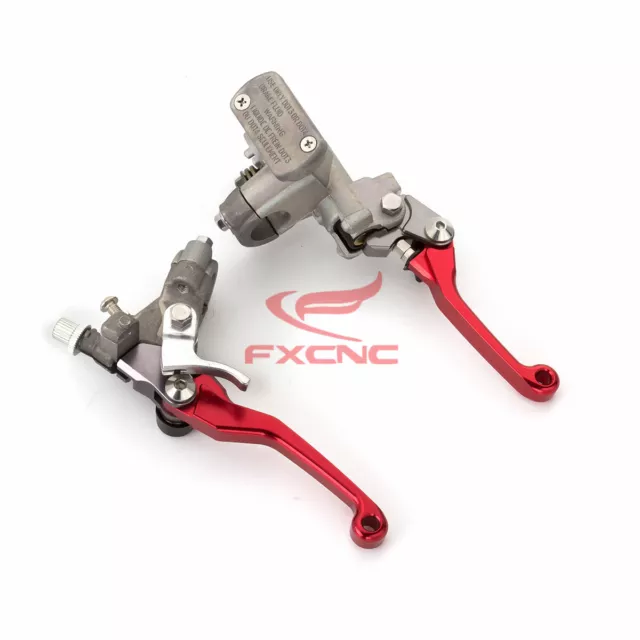 For Honda CR500R CRF150R CRF250R/X CNC Brake Master Cylinder Clutch Perch Levers 2