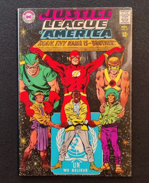 JUSTICE LEAGUE AMERICA #57 (1967) Silver Age DC Comics Flash Green Lantern Arrow