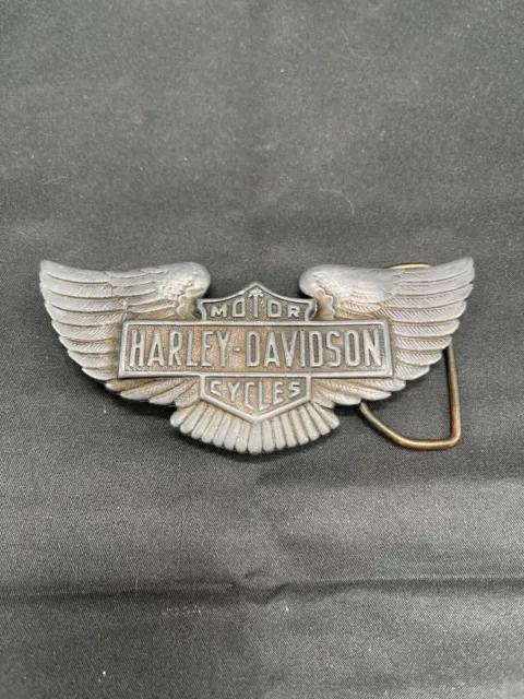Vintage Harley Davidson Wings Motorcycle Metal Belt Buckle