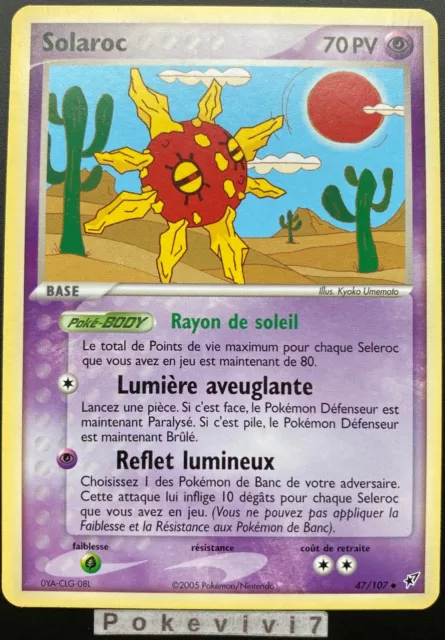 Pokemon Card SOLAROC 47/107 Ex Deoxys Block EX FR NEW